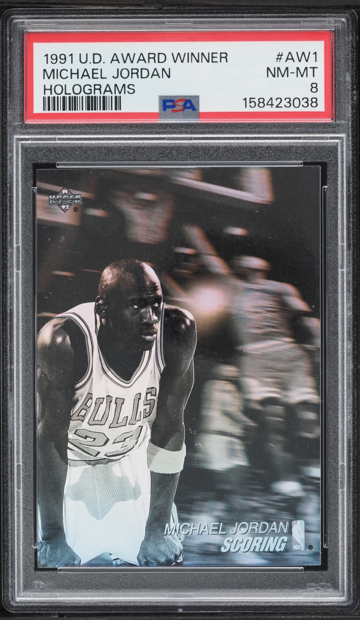1991 Upper Deck Award Winner Holograms Michael Jordan #AW1 PSA 8 NM-MT