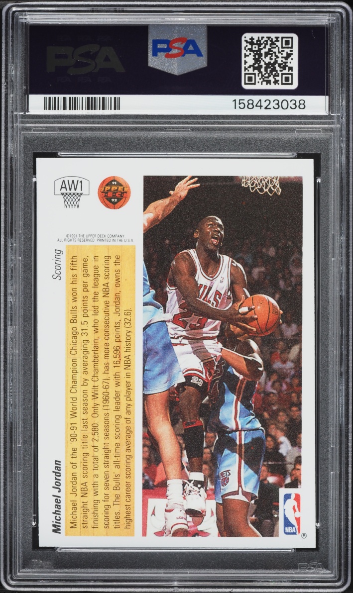 1991 Upper Deck Award Winner Holograms Michael Jordan #AW1 PSA 8 NM-MT