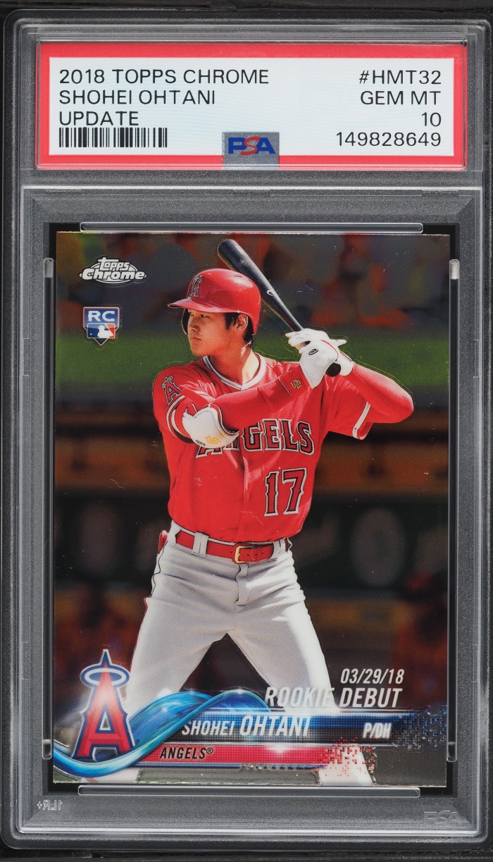 2018 Topps Chrome Update Shohei Ohtani ROOKIE #HMT32 PSA 10 GEM MINT