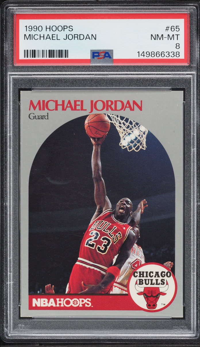 1990 Hoops Michael Jordan #65 PSA 8 NM-MT