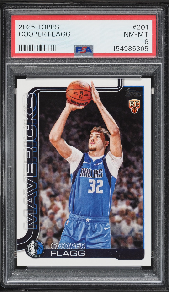 2025 Topps Basketball Cooper Flagg ROOKIE #201 PSA 8 NM-MT