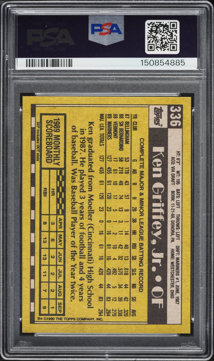 1990 Topps Ken Griffey Jr. #336 PSA 9 MINT