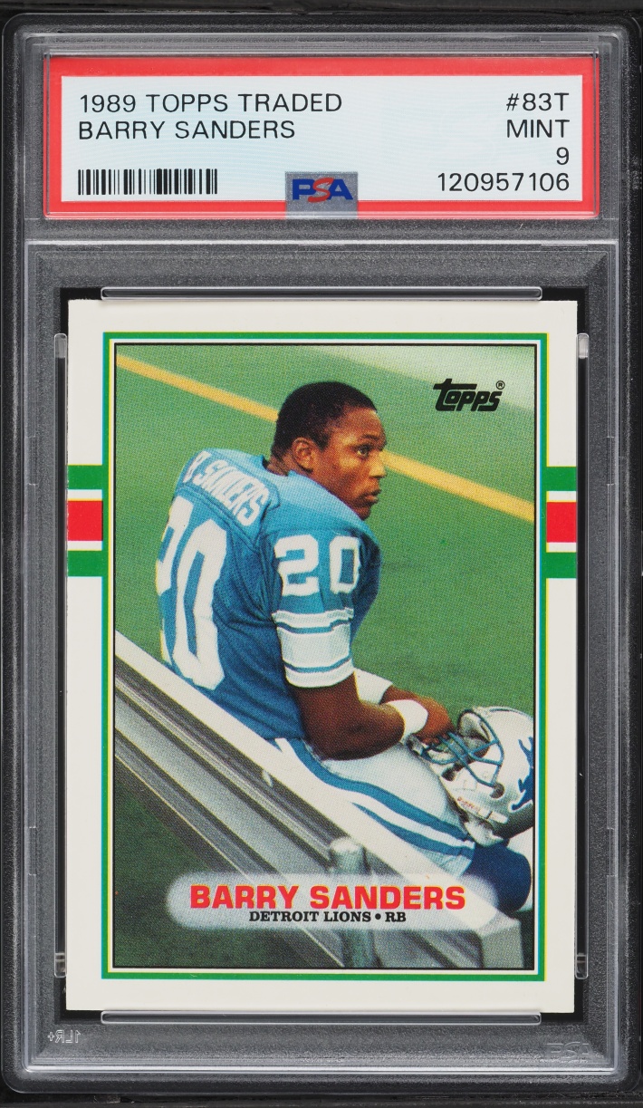 1989 Topps Traded Barry Sanders ROOKIE #83T PSA 9 MINT