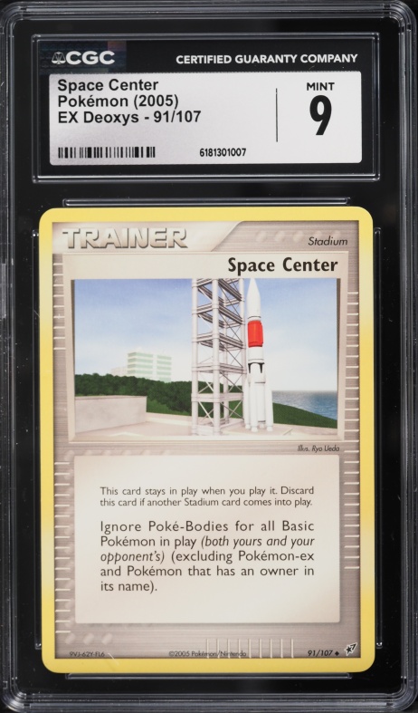 2005 Pokemon EX Deoxys Space Center #91 CGC 9 MINT