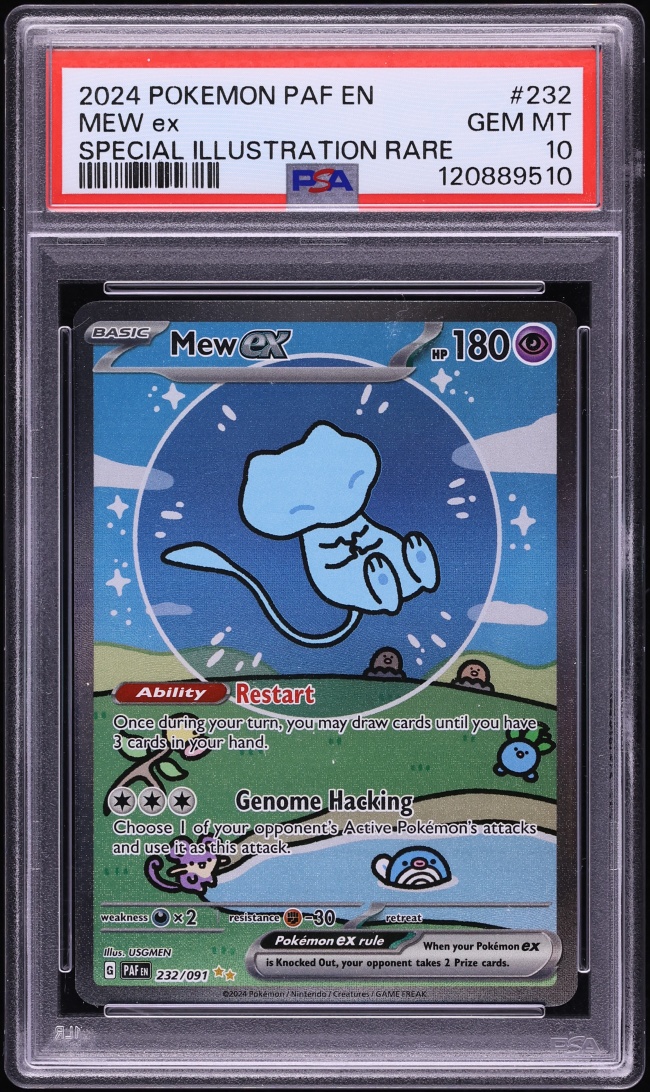 2024 Pokemon Scarlet & Violet Paldean Fates SIR Shiny Mew ex #232 PSA 10 GEM MINT