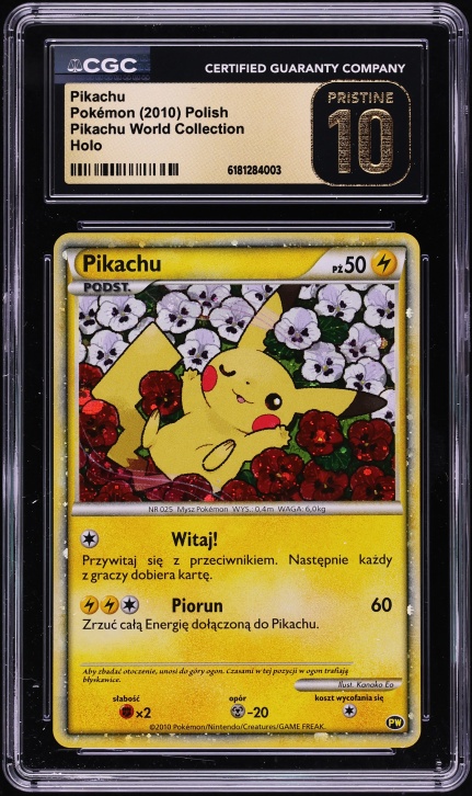 2010 Pokemon Korean World Collection Holo Pikachu PSA 10 GEM MINT