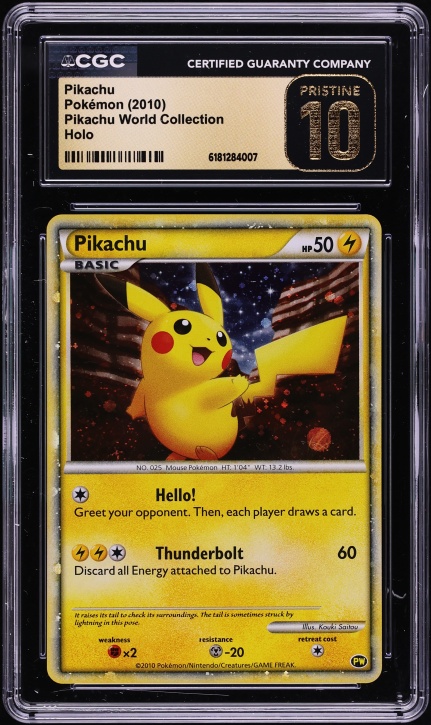 2010 Pokemon Portuguese World Promo Collection Holo Pikachu PSA 10