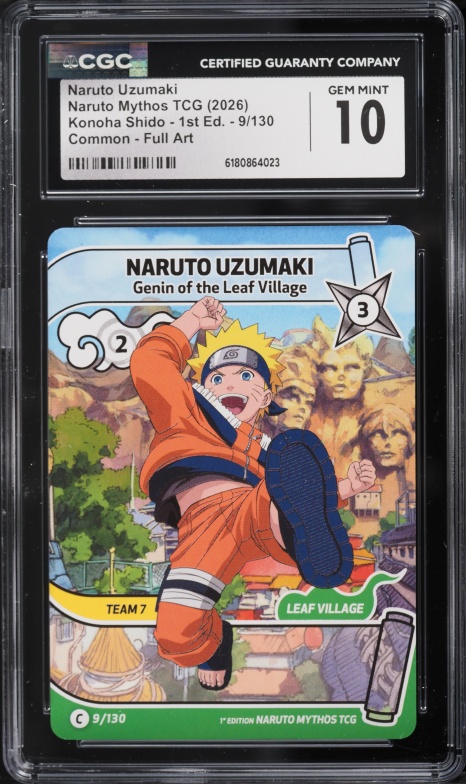 2026 Naruto Mythos TCG Konoha Shido 1st Edition Naruto Uzumaki #9