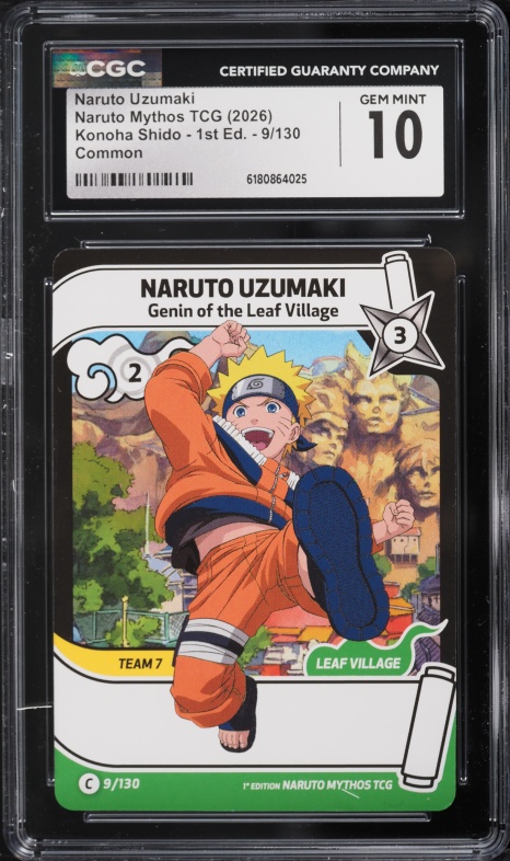 2026 Naruto Mythos TCG Konoha Shido 1st Edition Naruto Uzumaki #9