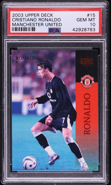 2003 Upper Deck Manchester United Black Cristiano Ronaldo ROOKIE