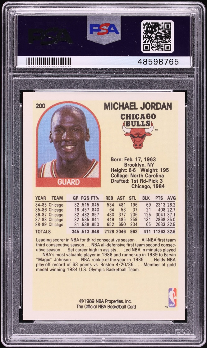 1989 Hoops Michael Jordan #200 PSA 10 GEM MINT