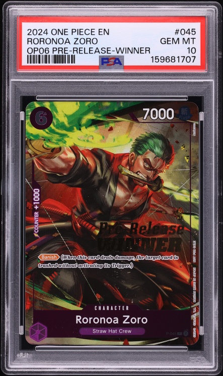 2015 One Piece Japanese Wanted Deck Roronoa Zoro CGC 10 GEM MINT