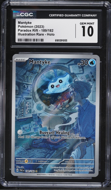 2023 Pokemon Scarlet & Violet Paradox Rift IR Mantyke #189 CGC 10 GEM MINT