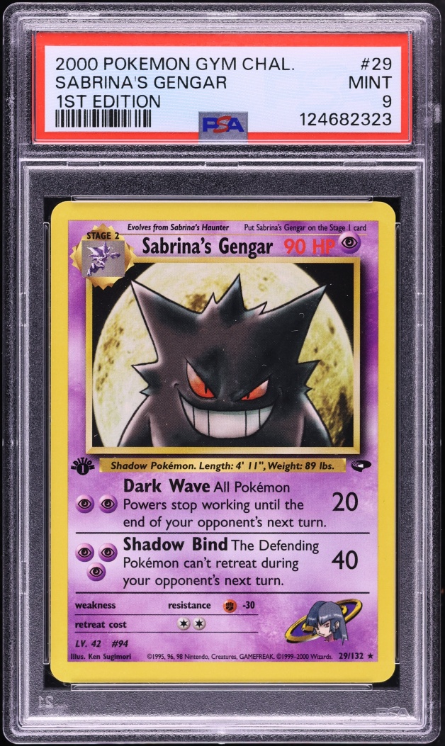 2000 Pokemon Gym Challenge 1st Edition Sabrina's Gengar #29 PSA 9 MINT