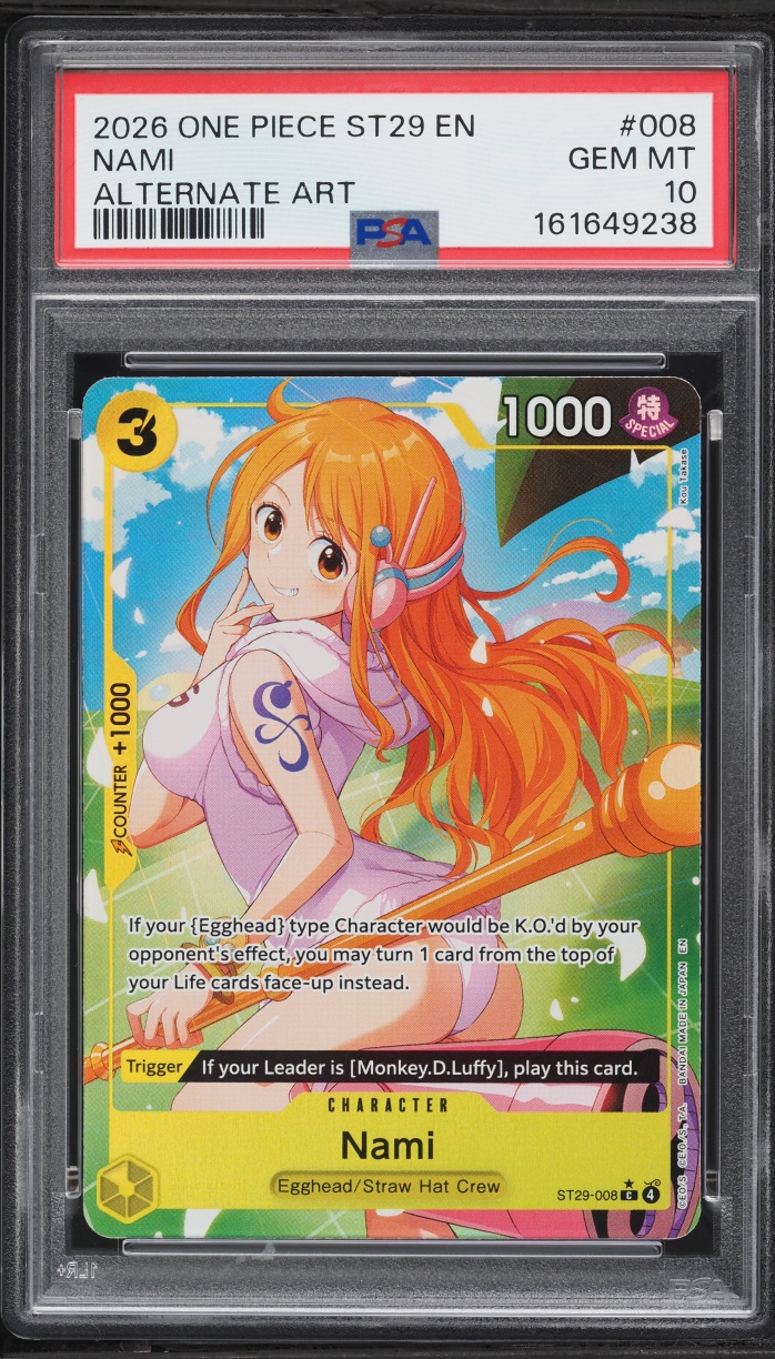2026 One Piece Starter Deck Egghead Alt Art Nami #ST29-008 PSA 10 GEM MINT