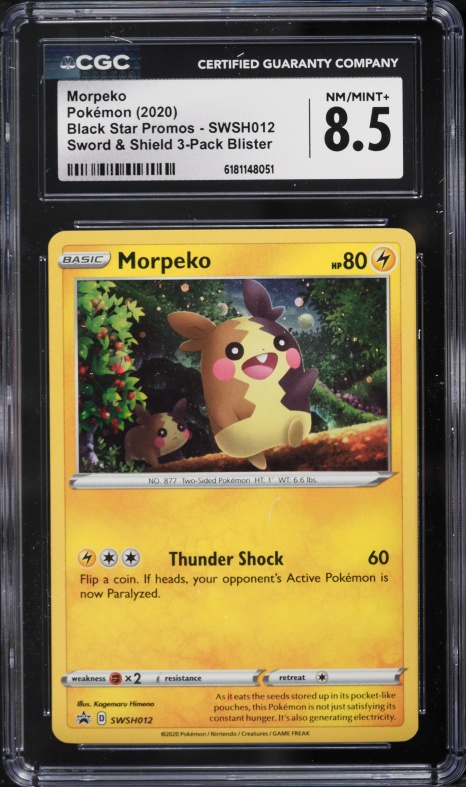2020 Pokemon Sword & Shield Promo Morpeko #SWSH012 CGC 8.5 NM-MT+