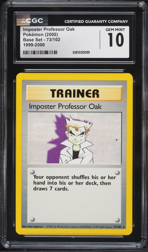 ポケモンカードゲーム PSA9 Professor Oak Shadowless 1999 Original