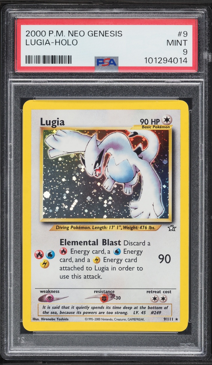 2000 Pokemon Neo Genesis Holo Lugia #9 PSA 9 MINT