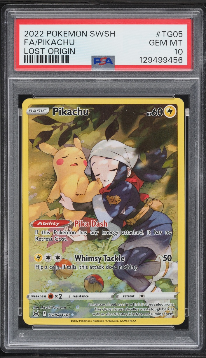 2022 Pokemon Sword & Shield Lost Origin CHR Pikachu #TG05 PSA 10 GEM MINT