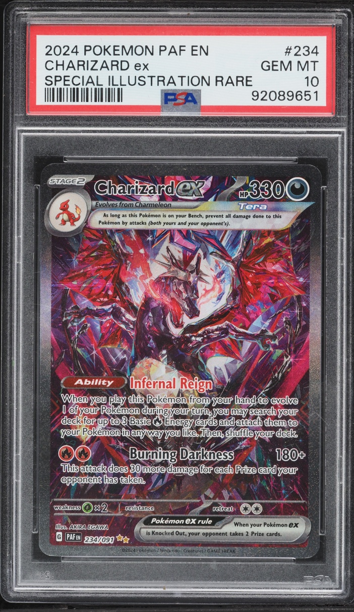 2024 Pokemon Scarlet & Violet Paldean Fates SIR Charizard ex #234 PSA 10 GEM MINT