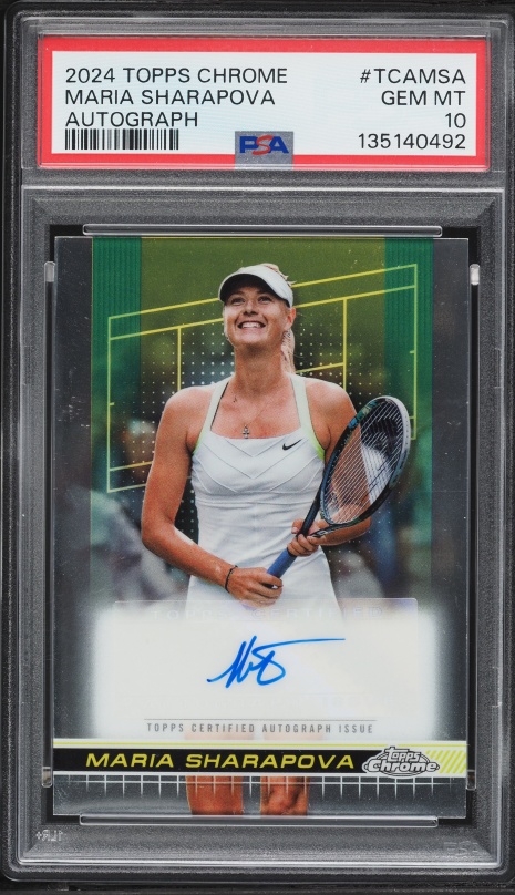 2024 Topps Chrome Tennis Maria Sharapova AUTO #TCAMSA PSA 10 GEM
