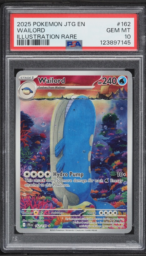 2025 Pokemon Scarlet & Violet Journey Together IR Wailord #162 PSA 10 GEM MINT