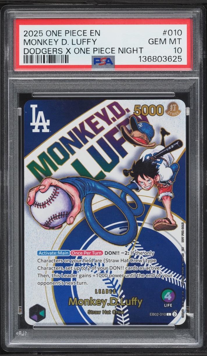 2025 One Piece Promos Monkey D. Luffy Dodgers One Piece Night