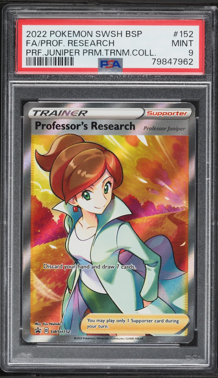 2022 Pokemon Sword & Shield Promo Full Art Professor's Research #152 PSA 9 MINT