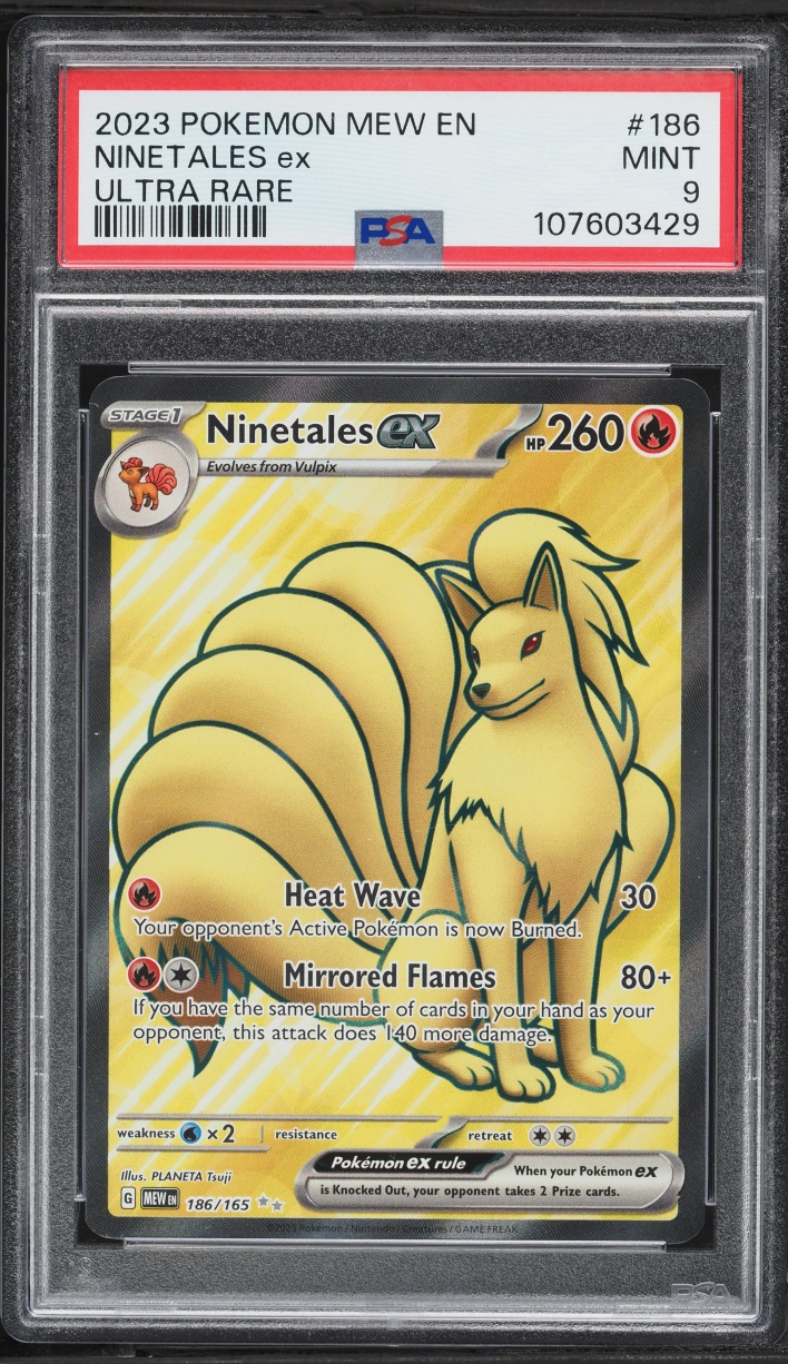 2023 Pokemon Scarlet & Violet 151 Full Art Ninetales EX #186 PSA 9 MINT