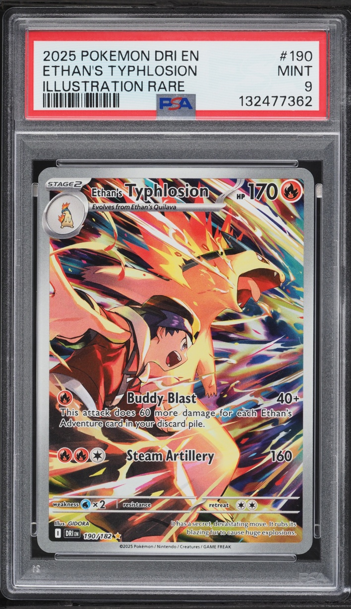2025 Pokemon Scarlet & Violet Destined Rivals IR Ethan's Typhlosion #190 PSA 9 MINT