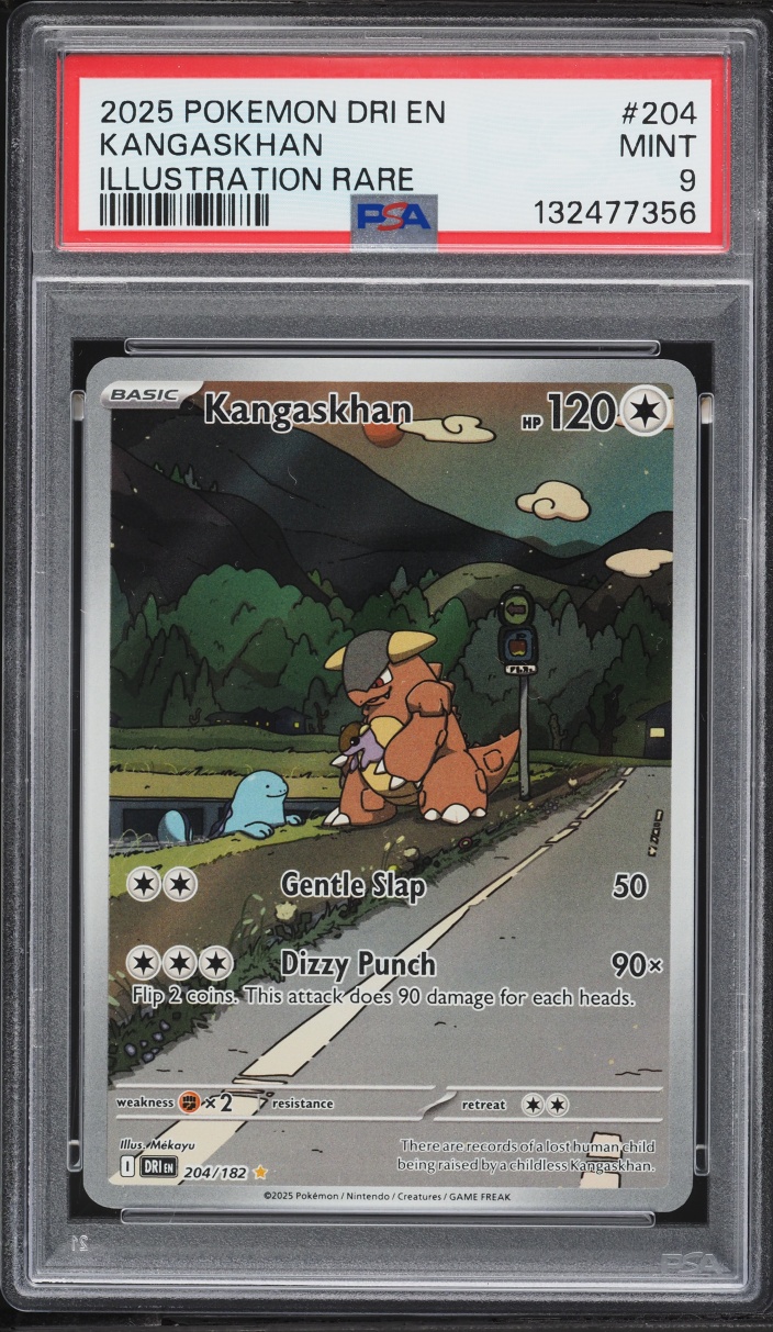 2025 Pokemon Scarlet & Violet Destined Rivals IR Kangaskhan #204 PSA 9 MINT