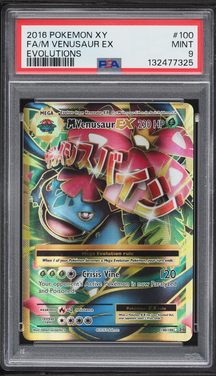 2016 Pokemon XY Evolutions Full Art M Venusaur Ex #100 PSA 9 MINT