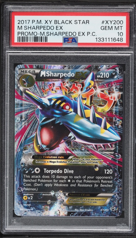 2017 Pokemon XY Promo Premium Collection Holo M Sharpedo EX #XY200 PSA 10 GEM MINT