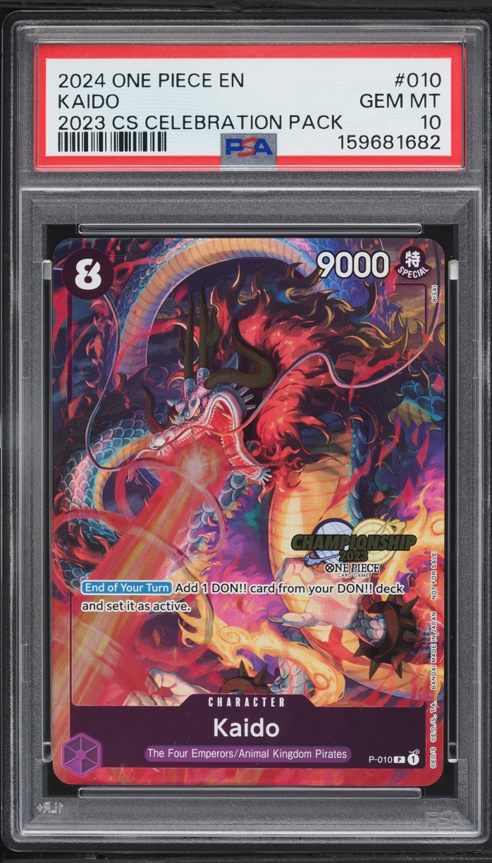 2024 One Piece Championship '23 Celebration Pack Alt Art Kaido #010 PSA 10 GEM MINT
