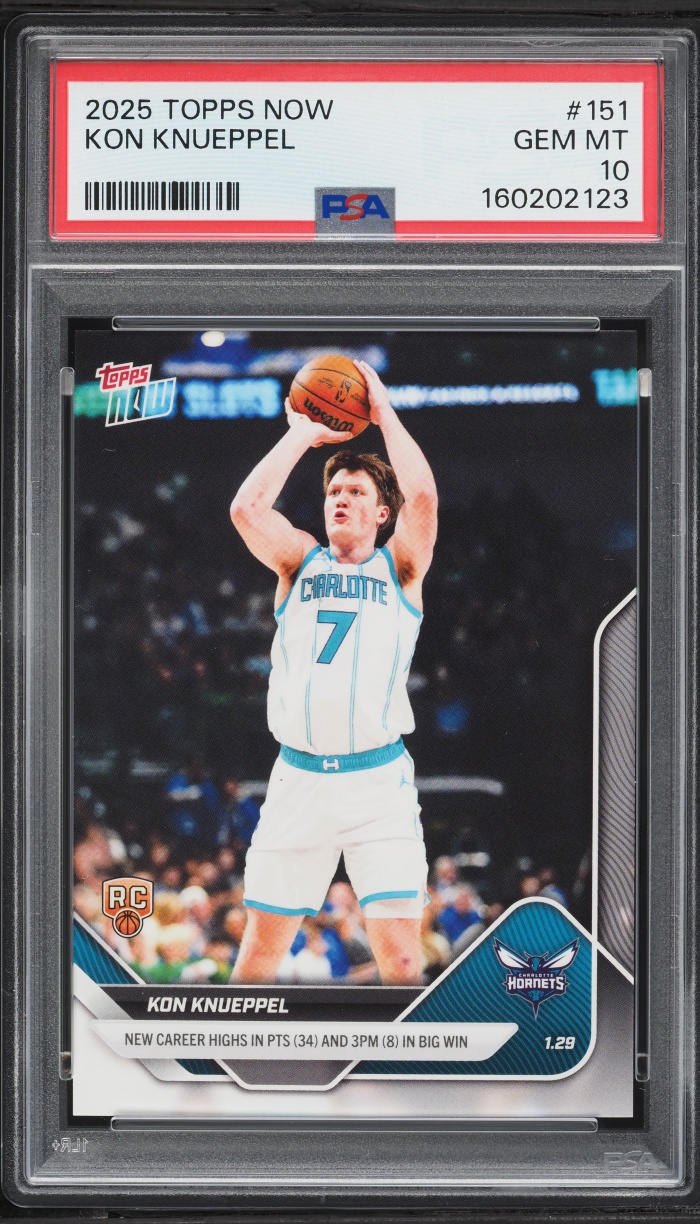 2025 Topps Now Kon Knueppel ROOKIE #151 PSA 10 GEM MINT