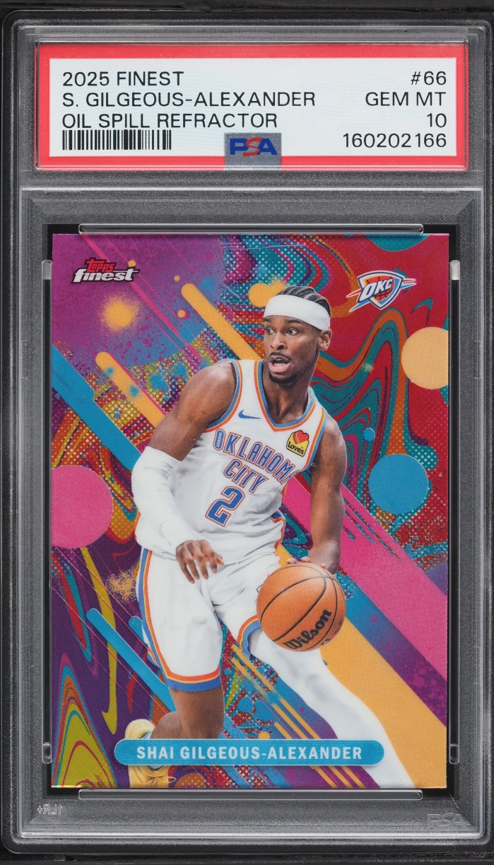 2025 Finest Oil Spill Refractor Shai Gilgeous-Alexander #66 PSA 10 GEM MINT