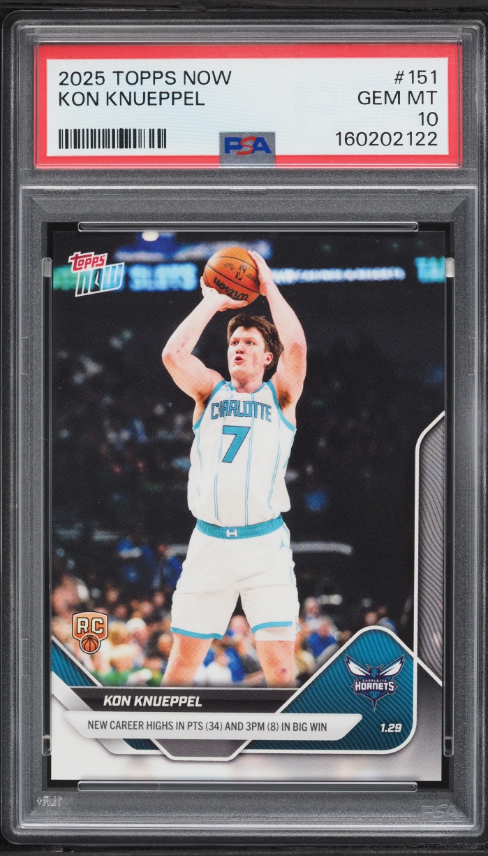 2025 Topps Now Kon Knueppel ROOKIE #151 PSA 10 GEM MINT