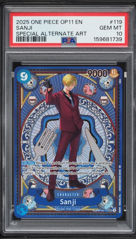 2025 One Piece Promo Treasure Cup Top 8 SR Sanji #OP10-005 PSA 10
