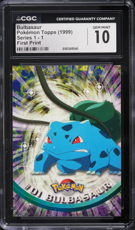 1999 Pokemon Base Set 1st Edition Shadowless Bulbasaur #44 PSA 8