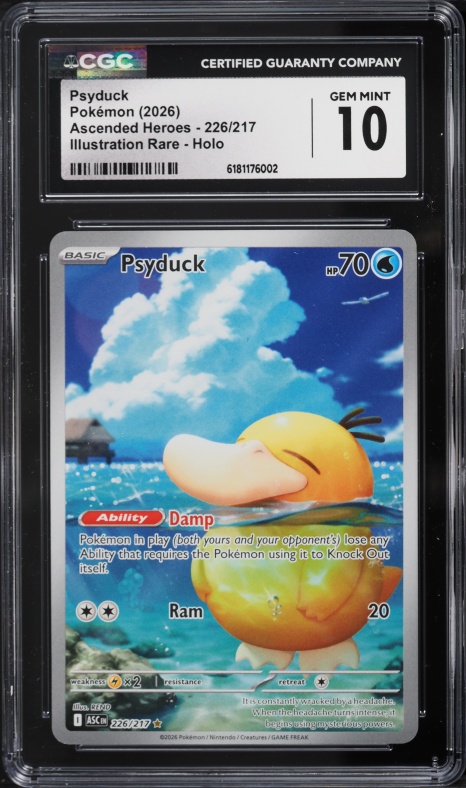 2019 Pokemon Japanese Playing Cards Old Maid Psyduck CGC 10 GEM