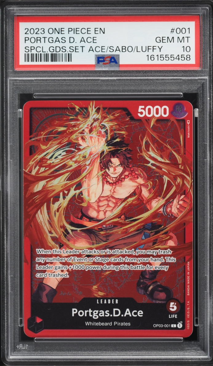 2023 One Piece Promo Special Goods Set Leader Portgas D. Ace #OP03-001 PSA 10 GEM MINT