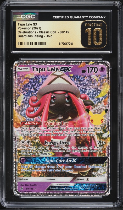 2021 Pokemon SWSH Celebrations Classic Collection Holo Tapu Lele Gx #60 CGC 10 PRISTINE