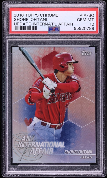 2018 Topps Update An International Affair Shohei Ohtani ROOKIE #IA-SO PSA 10 GEM MINT