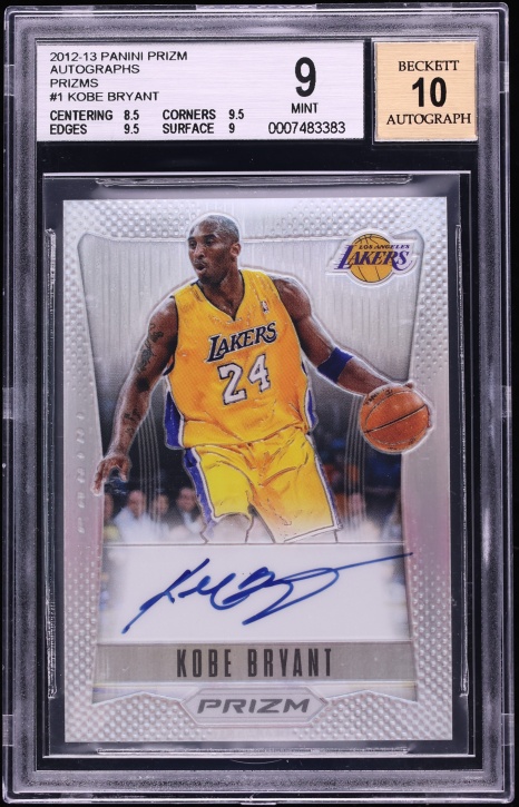 2012 Panini Prizm Kobe Bryant AUTO /25 #1 BGS 9 MINT