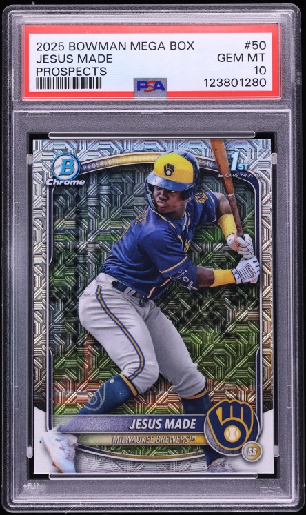 2025 Bowman Chrome Mega Box Jesus Made PROSPECT #BCP-50 PSA 10 GEM MINT