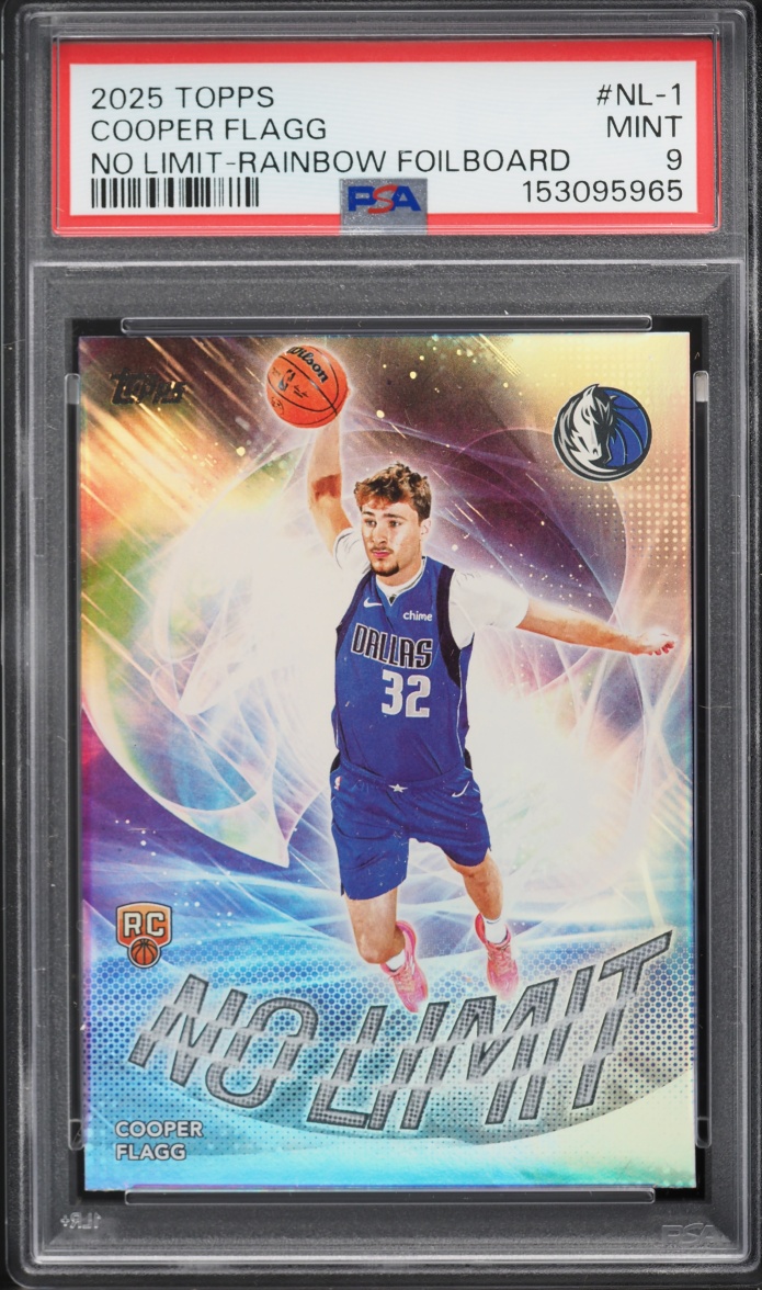 2025 Topps No Limit Rainbow Foilboard Cooper Flagg ROOKIE #NL-1 PSA 9 MINT