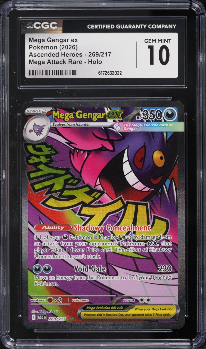 2026 Pokemon Mega Evolution Ascended Heroes MA Mega Gengar ex #269 CGC 10 GEM MINT