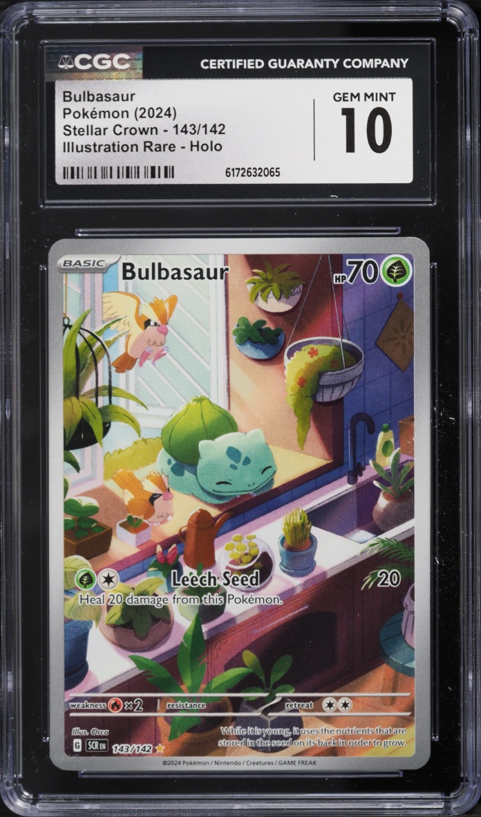 2024 Pokemon Scarlet & Violet Stellar Crown IR Bulbasaur #143 CGC 10 GEM MINT