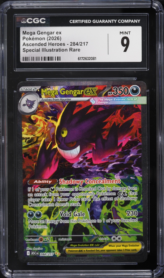 2026 Pokemon Mega Evolution Ascended Heroes SIR Mega Gengar ex #284 CGC 9 MINT
