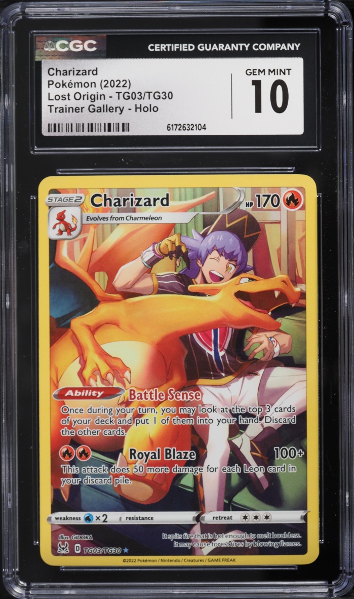 2022 Pokemon Sword & Shield Lost Origin Trainer Gallery CHR Charizard #TG03 CGC 10 GEM MINT